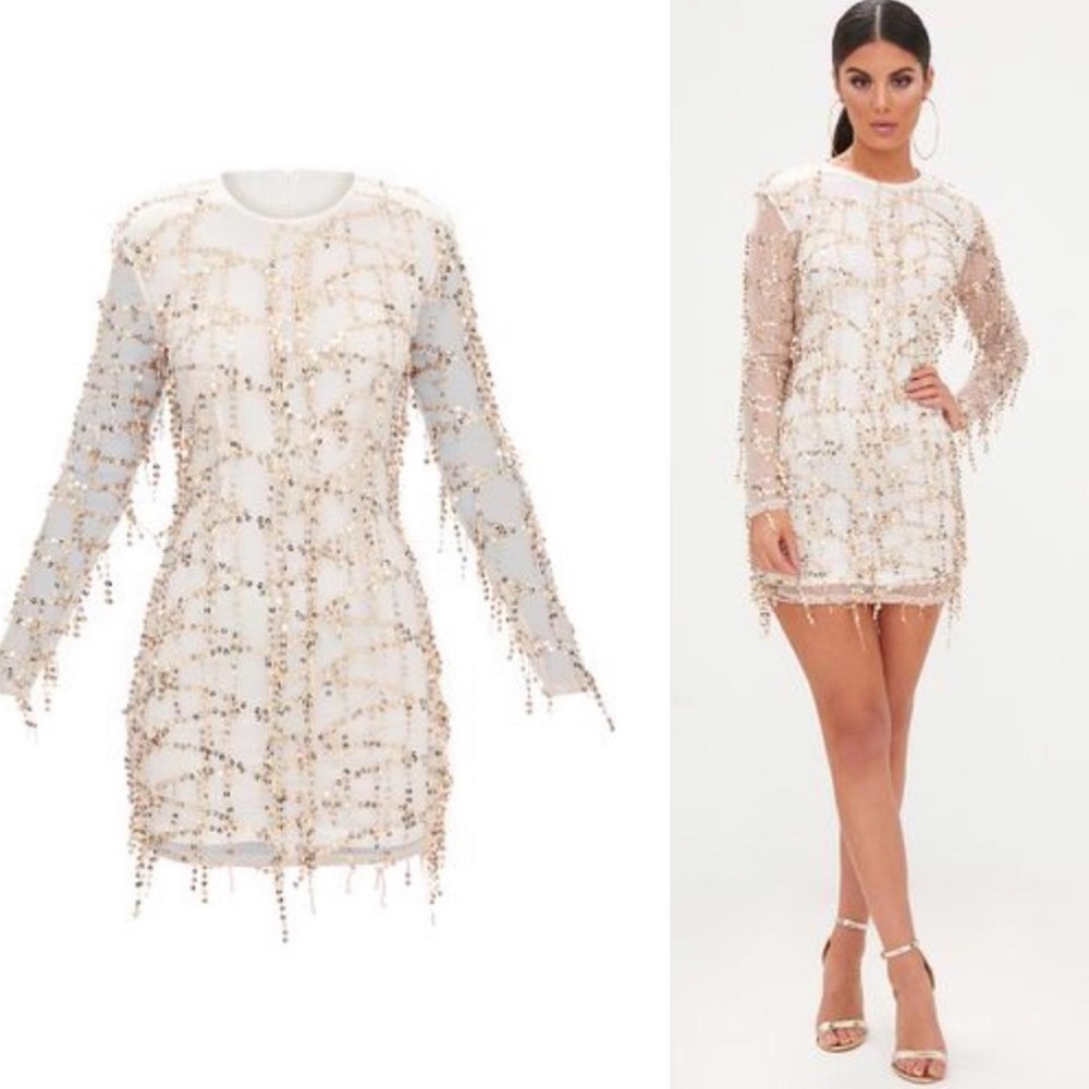 Sequin Rose Gold Bodycon Mini Dress 💕✨
Size: US 4/ UK 8